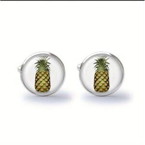 Pineapple Cufflinks‎ Bronze #3765